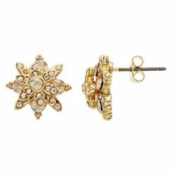 Brilliance FIne Gold Plated Crystal Earrings Gold Tone -Brilliance Shop unnamed file 1008