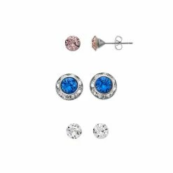 Brilliance Crystal Stud Earring Set
