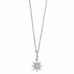 Brilliance Crystal Star Pendant Necklace Gold Tone