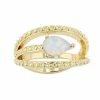 Brilliance Simulated White Opal Crystal East West Teardrop Ring -Brilliance Shop unnamed file 1067