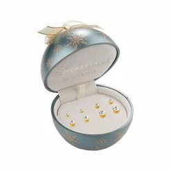 Brilliance 4-Pair Crystal Stud Earring Set In Ornament Gift Box Silver Tone Clear 11 Brilliance 4-Pair Crystal Stud Earring Set In Ornament Gift Box Silver Tone Clear -Brilliance Shop unnamed file 107