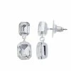 Brilliance Silver Tone Double Cushion Crystal Drop Earrings -Brilliance Shop unnamed file 1165