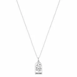 Brilliance Fine Silver Plated Crystal "Family" Tree Pendant Necklace