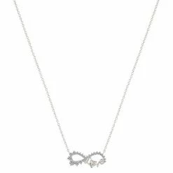 Brilliance Brass "Love" Infinity Pendant Necklace