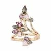 Brilliance Crystal Cluster Ring Silver Tone Purple -Brilliance Shop unnamed file 120