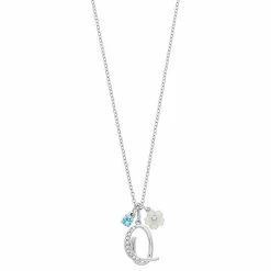 Brilliance Mother-of-Pearl Flower & Initial Pendant Necklace -Brilliance Shop unnamed file 1205