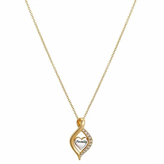 Brilliance Silver & Gold Tone Family Pendant Necklace 3 Brilliance Silver & Gold Tone Family Pendant Necklace