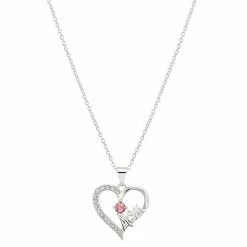 Brilliance Preciosa Crystal "Mom" Heart Necklace