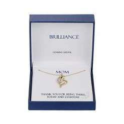 Brilliance Gold Tone "Mom" Open Heart Crystal Pendant Necklace -Brilliance Shop unnamed file 1236