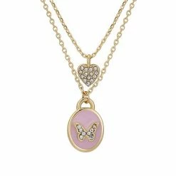 Brilliance Cubic Zirconia Butterfly & Preciosa Crystal Heart Layered Pendant Necklace -Brilliance Shop unnamed file 1247