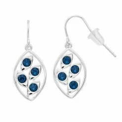 Brilliance Marquise Crystal Drop Earrings Silver Tone Blue -Brilliance Shop unnamed file 1267