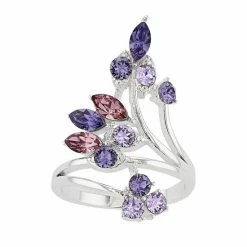 Brilliance Crystal Cluster Ring Silver Tone Purple -Brilliance Shop unnamed file 127