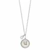Brilliance Mother-of-Pearl Circle Initial Pendant Necklace X -Brilliance Shop unnamed file 1288