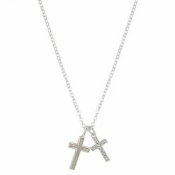 Brilliance Mother-of-Pearl & Preciosa Crystal Cross Charm Necklace