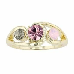 Brilliance Crystal Three Stone Ring