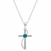 Brilliance Crystal Birthstone Cross Necklace March -Brilliance Shop unnamed file 174