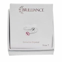 Brilliance Crystal Bypass Ring Silver Tone Blue Multi -Brilliance Shop unnamed file 187