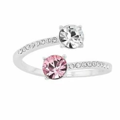 Brilliance Crystal Bypass Ring Silver Tone Blue Multi -Brilliance Shop unnamed file 188