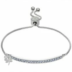 Brilliance Crystal Dragonfly Bar Bracelet