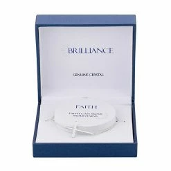 Brilliance Crystal Sideways Cross Bolo Bracelet Silver Tone -Brilliance Shop unnamed file 212