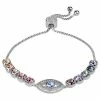 Brilliance Fine Silver Plated Multicolor Crystal Evil Eye Adjustable Bracelet -Brilliance Shop unnamed file 219