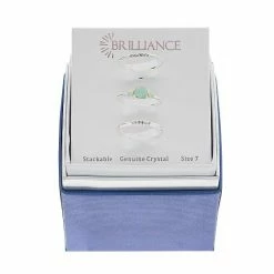 Brilliance Crystal Stack Ring Set Silver Tone Blue -Brilliance Shop unnamed file 227
