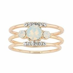 Brilliance Crystal Stack Ring Set Silver Tone Blue -Brilliance Shop unnamed file 232
