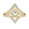 Brilliance Square Crystal Chevron Textured Ring -Brilliance Shop unnamed file 238
