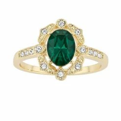 Brilliance Shop 11 Brilliance Crystal Vintage Halo Ring