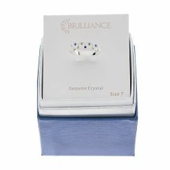 Brilliance Blue & Clear Crystal Open Textured Ring -Brilliance Shop unnamed file 267