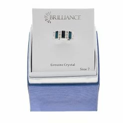 Brilliance Silver Plated Triple Baguette Crystal Ring Silver Tone Purple -Brilliance Shop unnamed file 278