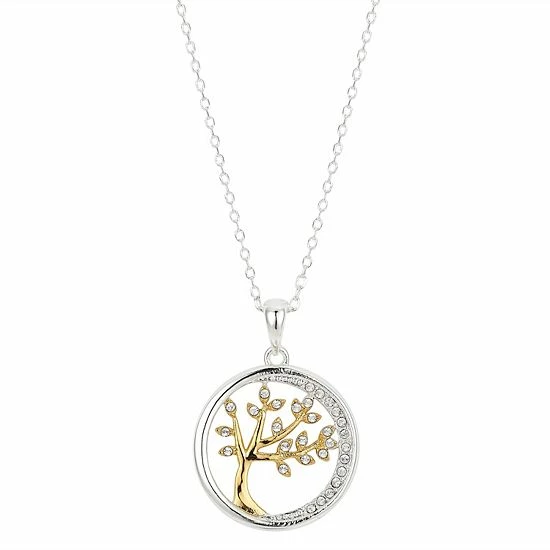 Brilliance Two Tone "A Family's Love Is Like No Other" Crystal Tree Necklace 3 Brilliance Two Tone "A Family's Love Is Like No Other" Crystal Tree Necklace