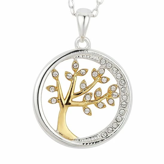 Brilliance Two Tone "A Family's Love Is Like No Other" Crystal Tree Necklace 4 Brilliance Two Tone "A Family's Love Is Like No Other" Crystal Tree Necklace - Image 2