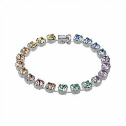 Brilliance Crystal Tennis Bracelet Gold Tone Multi -Brilliance Shop unnamed file 315