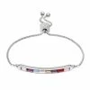 Brilliance Rainbow Crystal Bar Bracelet Silvertone Peach Multi -Brilliance Shop unnamed file 33