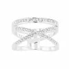 Brilliance Silver Tone Crystal "X" Band -Brilliance Shop unnamed file 342