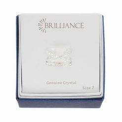 Brilliance Silver Tone Crystal "X" Band -Brilliance Shop unnamed file 344