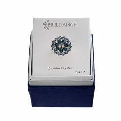 Brilliance Gold Tone Blue Crystal Flower Ring -Brilliance Shop unnamed file 347