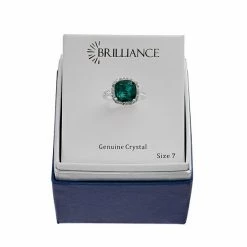 Brilliance Denim Blue Crystal Cushion Halo Ring -Brilliance Shop unnamed file 350