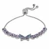 Brilliance Fine Silver Plated Violet & Aqua Crystal Butterfly Bracelet -Brilliance Shop unnamed file 382