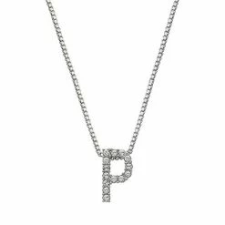 Brilliance Silver Plated Crystal Initial Pendant Silver Tone U -Brilliance Shop unnamed file 396