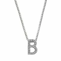 Brilliance Silver Plated Crystal Initial Pendant Silver Tone U -Brilliance Shop unnamed file 399