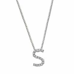 Brilliance Silver Plated Crystal Initial Pendant Silver Tone U -Brilliance Shop unnamed file 404