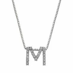 Brilliance Silver Plated Crystal Initial Pendant Silver Tone U -Brilliance Shop unnamed file 406