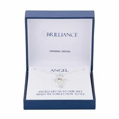 Brilliance Crystal Two-Tone Angel Pendant Necklace -Brilliance Shop unnamed file 422