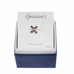 Brilliance Purple Crystal & Silver Tone Butterfly Ring -Brilliance Shop unnamed file 437