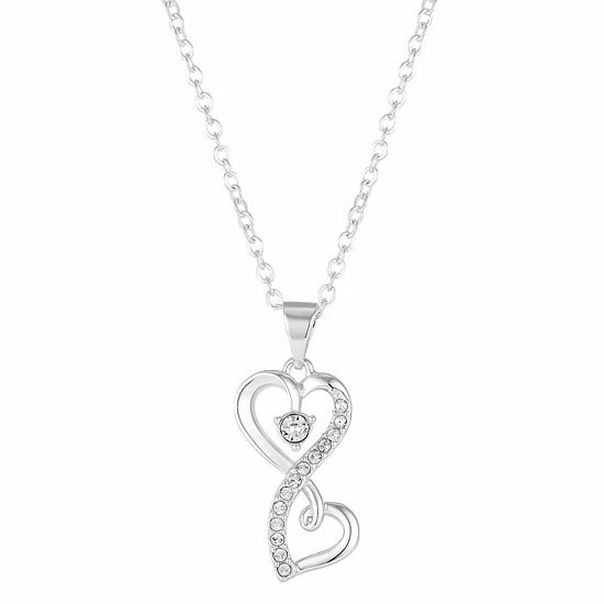 Brilliance Crystal Infinity Heart Pendant Necklace 3 Brilliance Crystal Infinity Heart Pendant Necklace