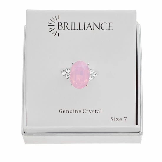 Brilliance Oval Pink Crystal Ring 4 Brilliance Oval Pink Crystal Ring - Image 2