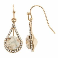 Brilliance Crystal Drop Earrings Silver Tone Violet -Brilliance Shop unnamed file 461