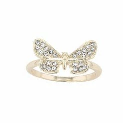 Brilliance Crystal Butterfly Statement Ring